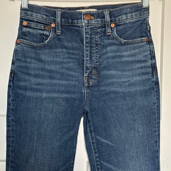 Madewell The Perfect Vintage Crop Jean Medium Wash Women's Sz 27” Raw Hem - Picture 5 of 12